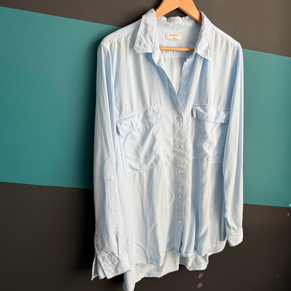 Babaton Sky Blue Button-Down Shirt - Picture 3 of 11